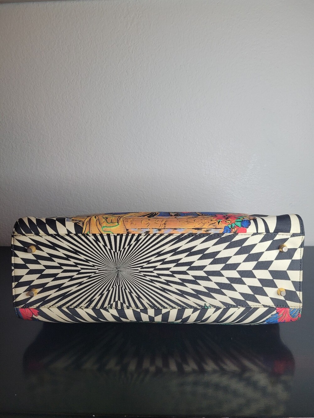 Gianni Versace Rare Psychedelic Illusion Satchel - Picture 6 of 15